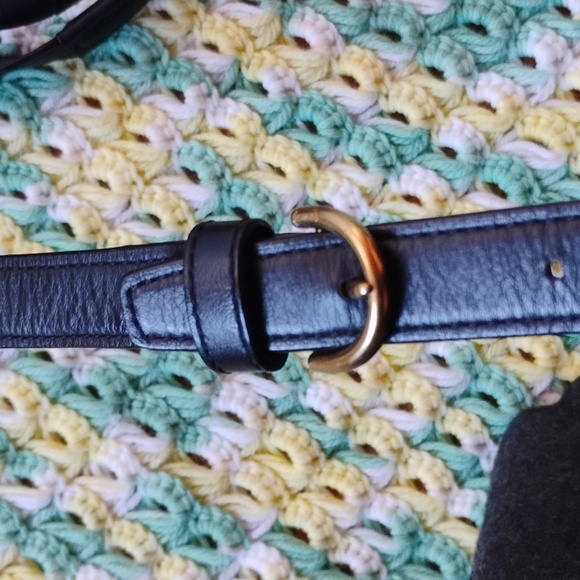 Coach Vintage Black Leather Tote/ messenger large Bag - Picture 7 of 16